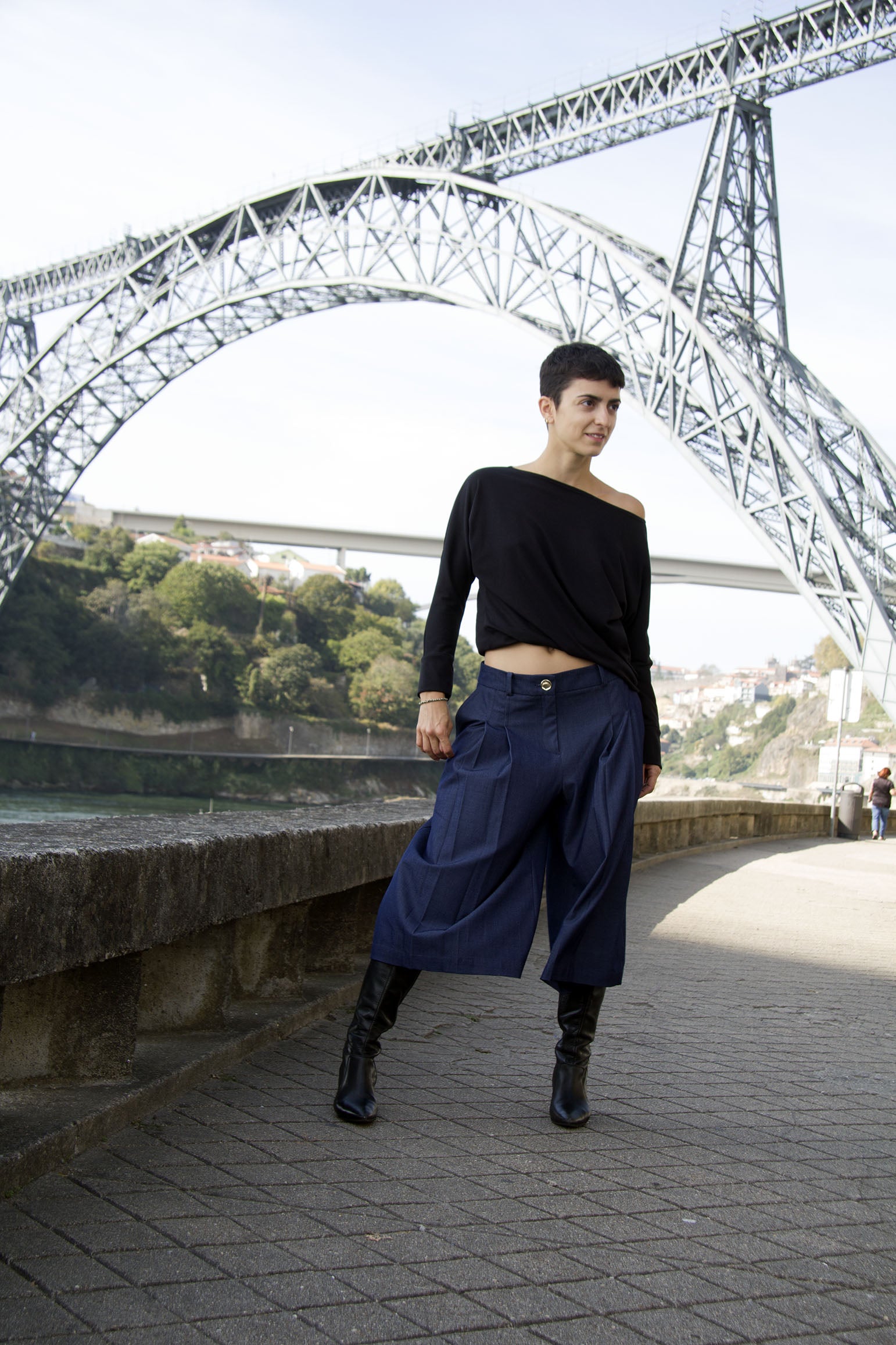 Camisola decote à barco