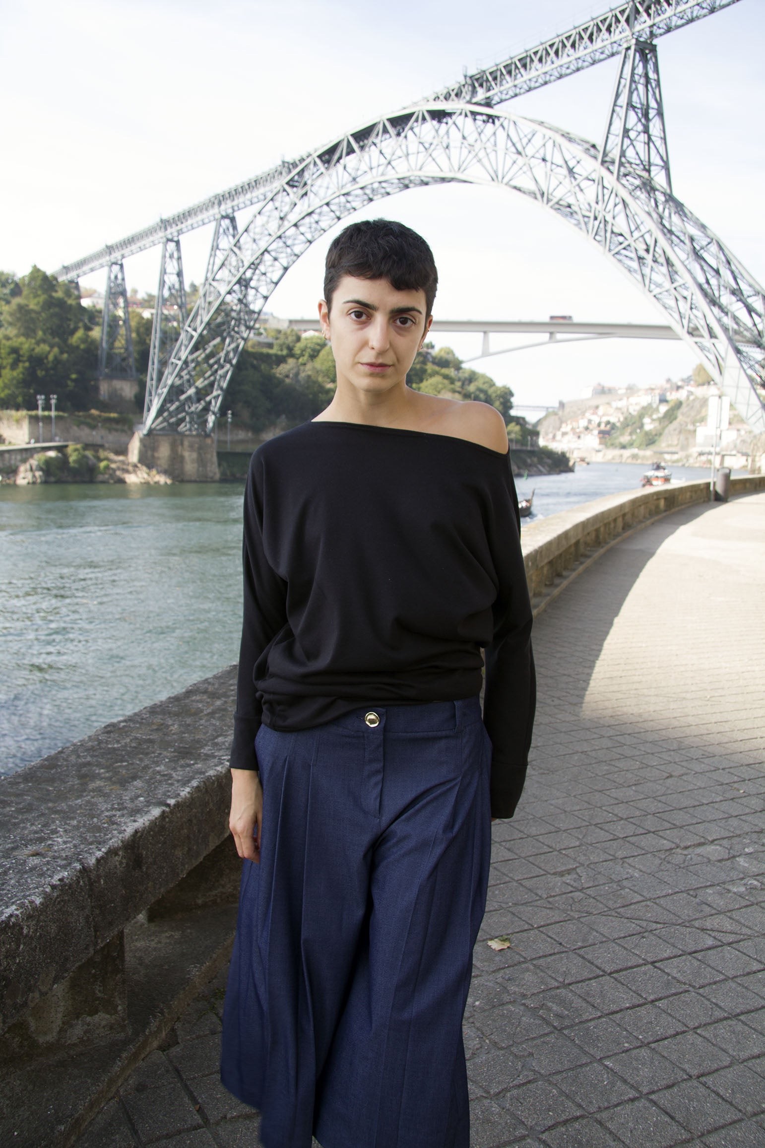 Camisola decote à barco